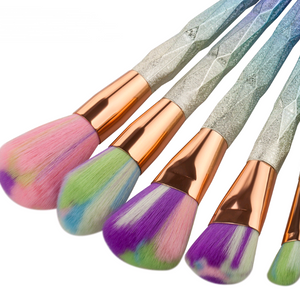 7 makeup brushes, makeup tools, diamond makeup brush foundation brush