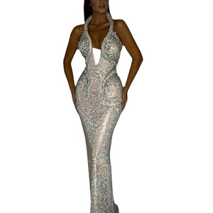 Sexy Sequined Banquet Dress Sheath Trailing Evening Dress