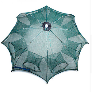 Strengthened 4-20 Holes Automatic Fishing Net Shrimp Cage Nylon Foldable Fish Trap Cast Net Cast Fold Crab Trap Fishing Network