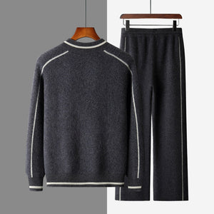 Middle-aged Dads Spring Western-style Coat And Sportswear Set