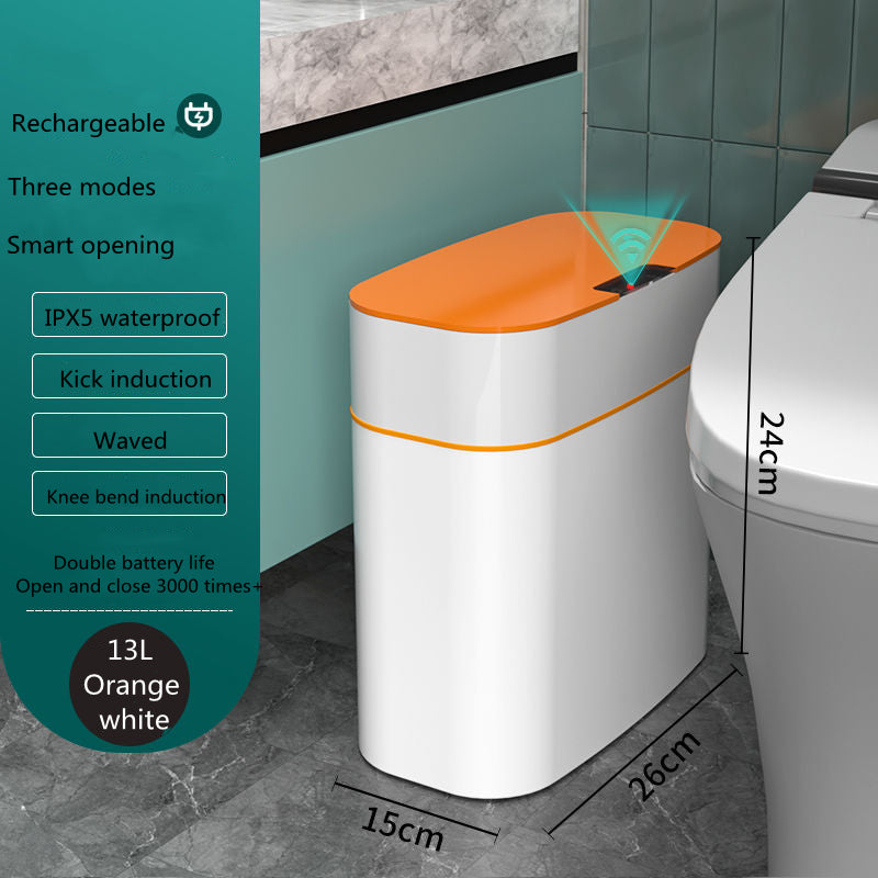 Smart Box Trash Can With Lid Storage