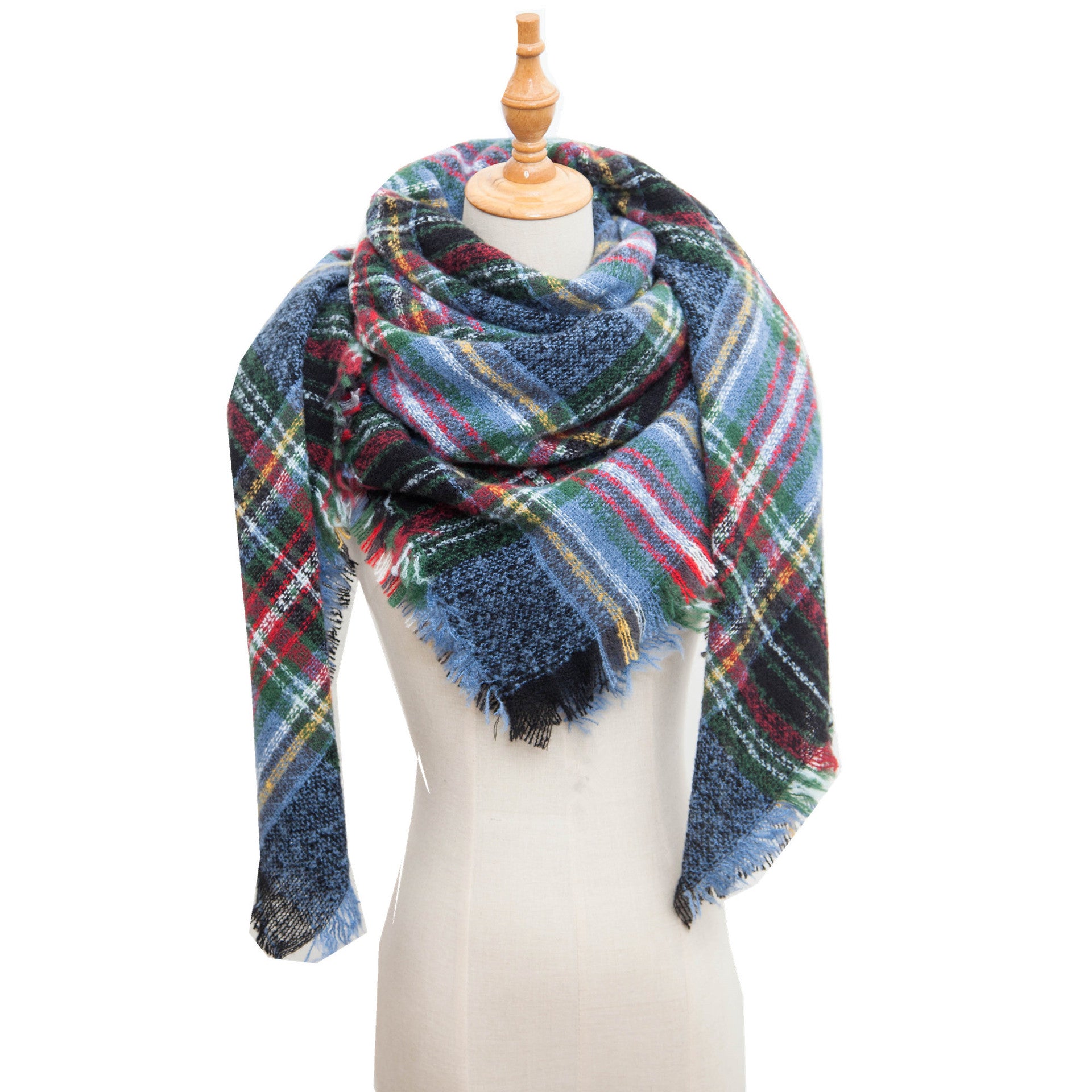 Shawl Scarf Autumn And Winter Large Plaid Triangle