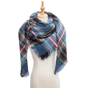 Shawl Scarf Autumn And Winter Large Plaid Triangle