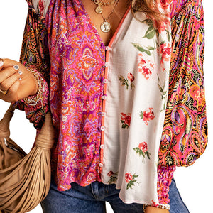 Fashion Floral Print Shirt For Women