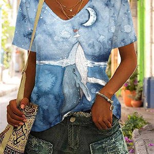 Fashion V-neck Plain Color Sleeve Rhinestone Casual Top