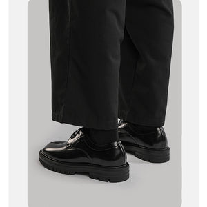 Personalized Low Cut Thick Sole Casual Split Toe Leather Shoes