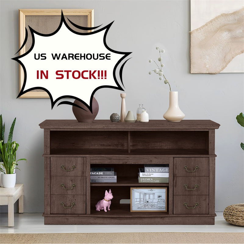 TV Cabinet Vintage Living Room Wood TV Stand