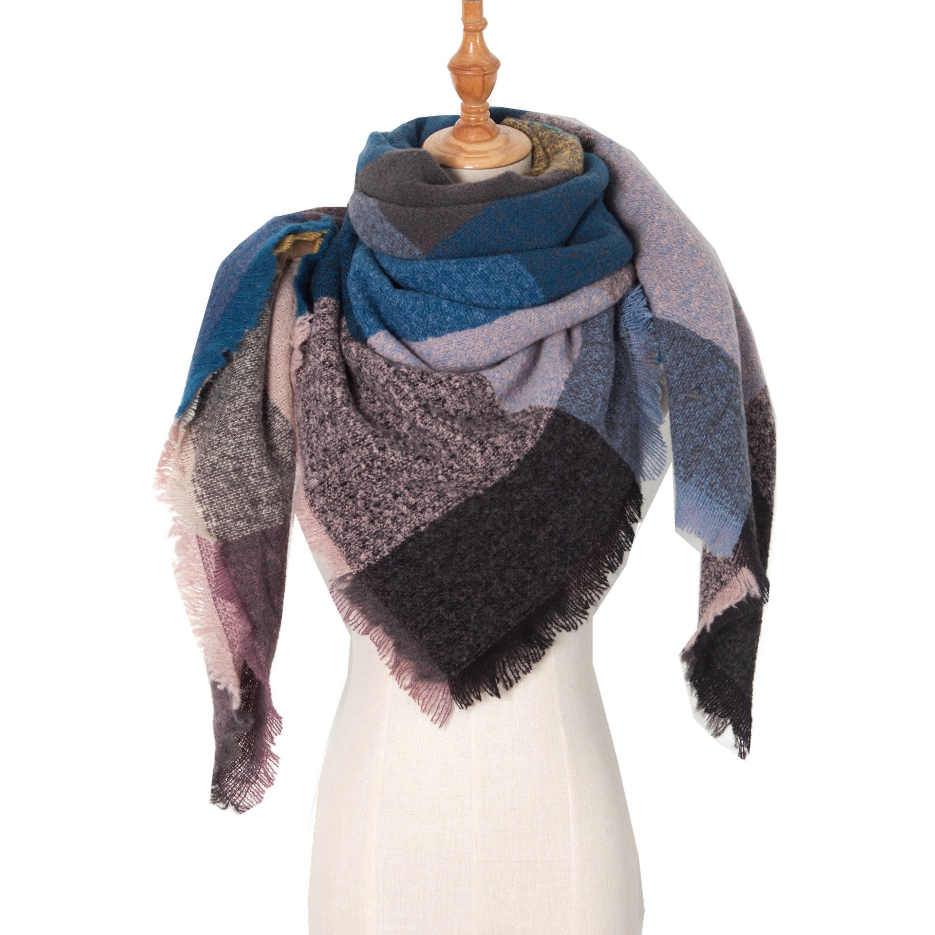 Shawl Scarf Autumn And Winter Large Plaid Triangle