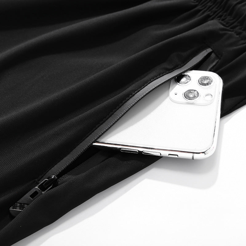 Men's Summer Plus Size Ice Silk Quick-drying Sports Pants