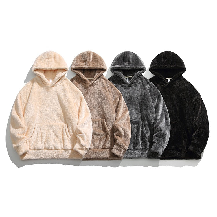 Men's Retro Double-sided Velvet Thickened Hoodie