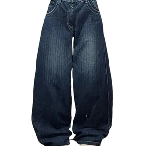 White Tiger Printed Wide Leg Jeans