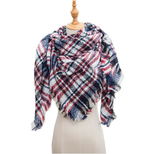 Shawl Scarf Autumn And Winter Large Plaid Triangle