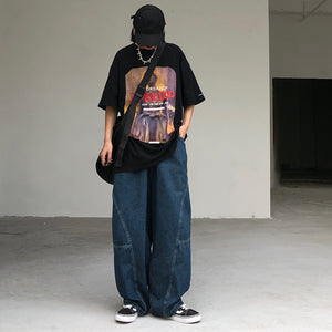 Women's Straight Leisure Washed-out Jeans