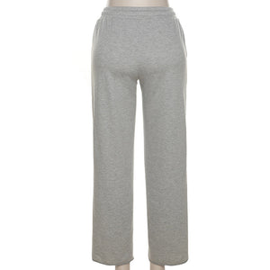 Retro High Waist Loose Leisure Sports Trousers