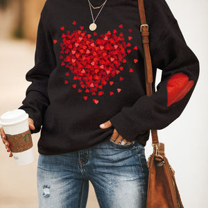 Women's Fashion Casual Round Neck Loose Pullover Fashion Tie-dye Printed Sweater
