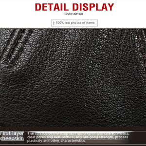Leather Hat Autumn And Winter Men's Sheepskin Outdoor Sun-proof Leather Baseball Cap