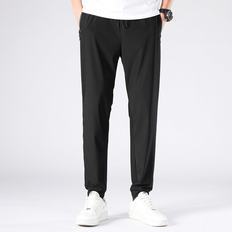 Men's Summer Plus Size Ice Silk Quick-drying Sports Pants