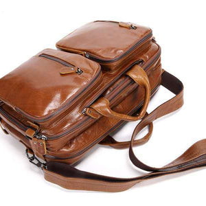 Men's Multi-functional First-layer Imported Leather Bag