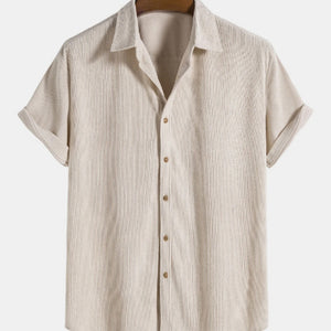 Men's Solid Color Casual Pattern Printed Shirt