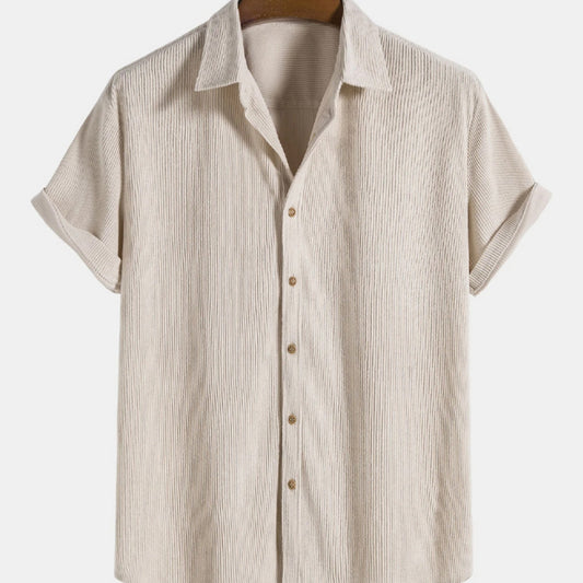 Men's Solid Color Casual Pattern Printed Shirt