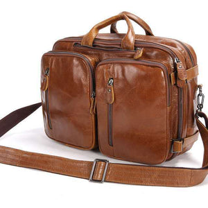 Men's Multi-functional First-layer Imported Leather Bag