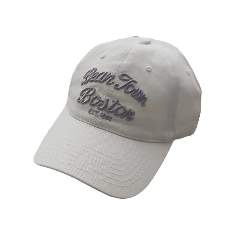 Big Head Circumference Letter Baseball Men's Summer Soft Top Embroidery All-match Peaked Outdoor Sun Hat
