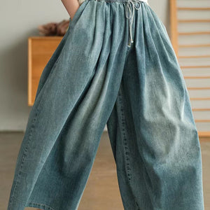 Women's High Waist Light Color Summer Thin Jeans