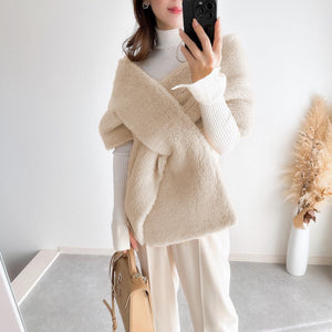 Japanese Letian Ins Cross-border Amazon Plush Shawl Scarf