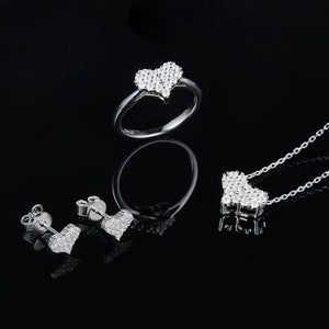 Love Pendant At First Sight Multi-diamond Micro-inlaid Necklace S925 Silver Accessories