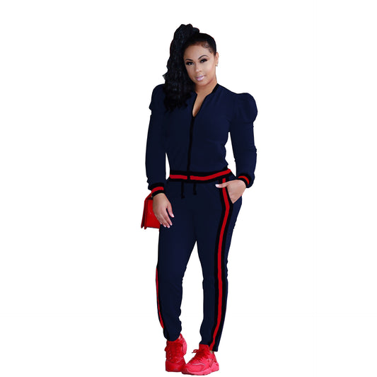 Women's Lantern Sleeve Sports Leisure Suit
