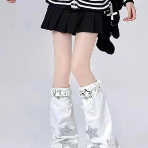 Embroidery Pentagram Female Mid-calf Length Loose Socks