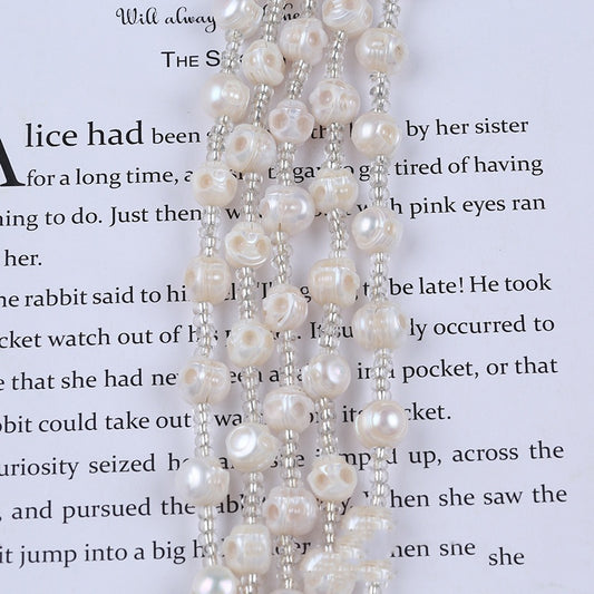 High Quality Natural Pearl Skull Bracelet