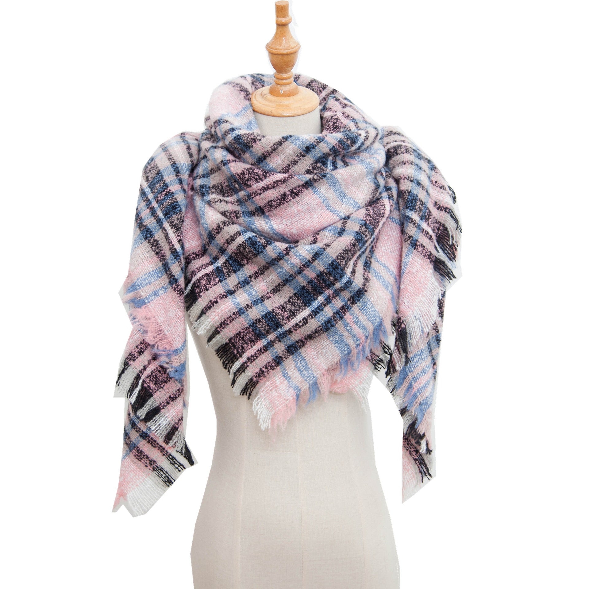Shawl Scarf Autumn And Winter Large Plaid Triangle