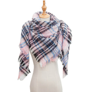 Shawl Scarf Autumn And Winter Large Plaid Triangle