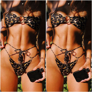 Leopard print bikini