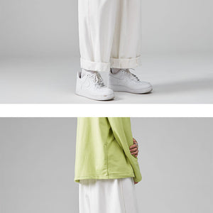 New Straight Wide-leg Cropped Pants