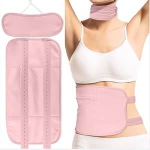 Castor Oil Pack Wrap Set, Adjustable Reusable Organic Castor Oil Pack Kit, Castor Oil Packs For Liver Detox With Elastic Strap Cotton Machine Washable Anti Oil Leak