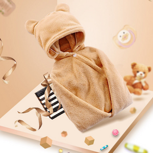 Cotton baby care hooded bath towel