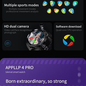 New Appllp4 Pro Smart Watch 4G Card-inserting Men's Watch 6 128G Double Photo 16-inch Christmas Gift