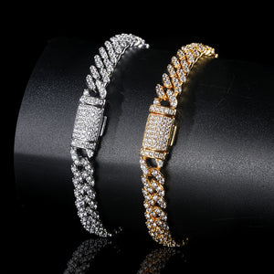 8mm Flip Buckle Single Row Cuban Bracelet