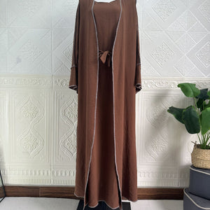 Dubai Turkey Cardigan With Inner Wear Dress