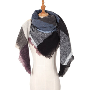 Shawl Scarf Autumn And Winter Large Plaid Triangle