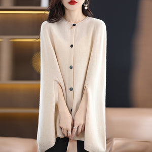 Temperament Wild Sleeveless Wool Knitted Shawl