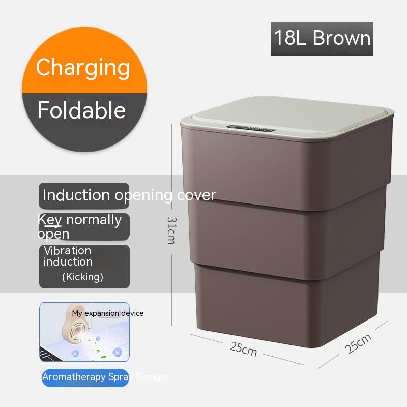Smart Box Trash Can With Lid Storage