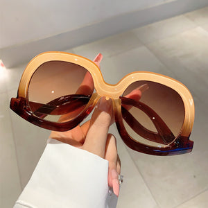 Vintage With Large Rims UV Protection Sun-resistant Sunglasses