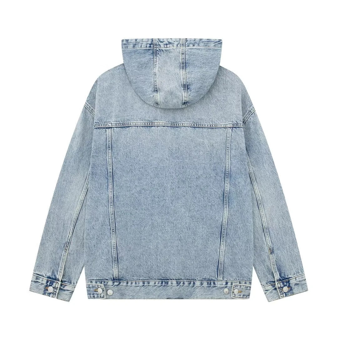 Versatile Casual Hooded Denim Hoodie