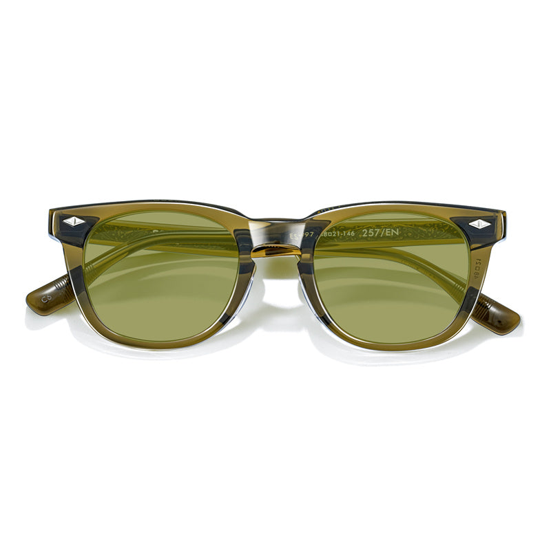 Handmade Vintage Plate Transparent Tea Square Frame Sunglasses