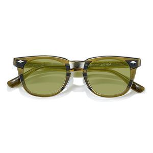 Handmade Vintage Plate Transparent Tea Square Frame Sunglasses