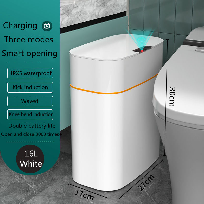Smart Box Trash Can With Lid Storage