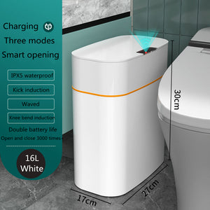 Smart Box Trash Can With Lid Storage